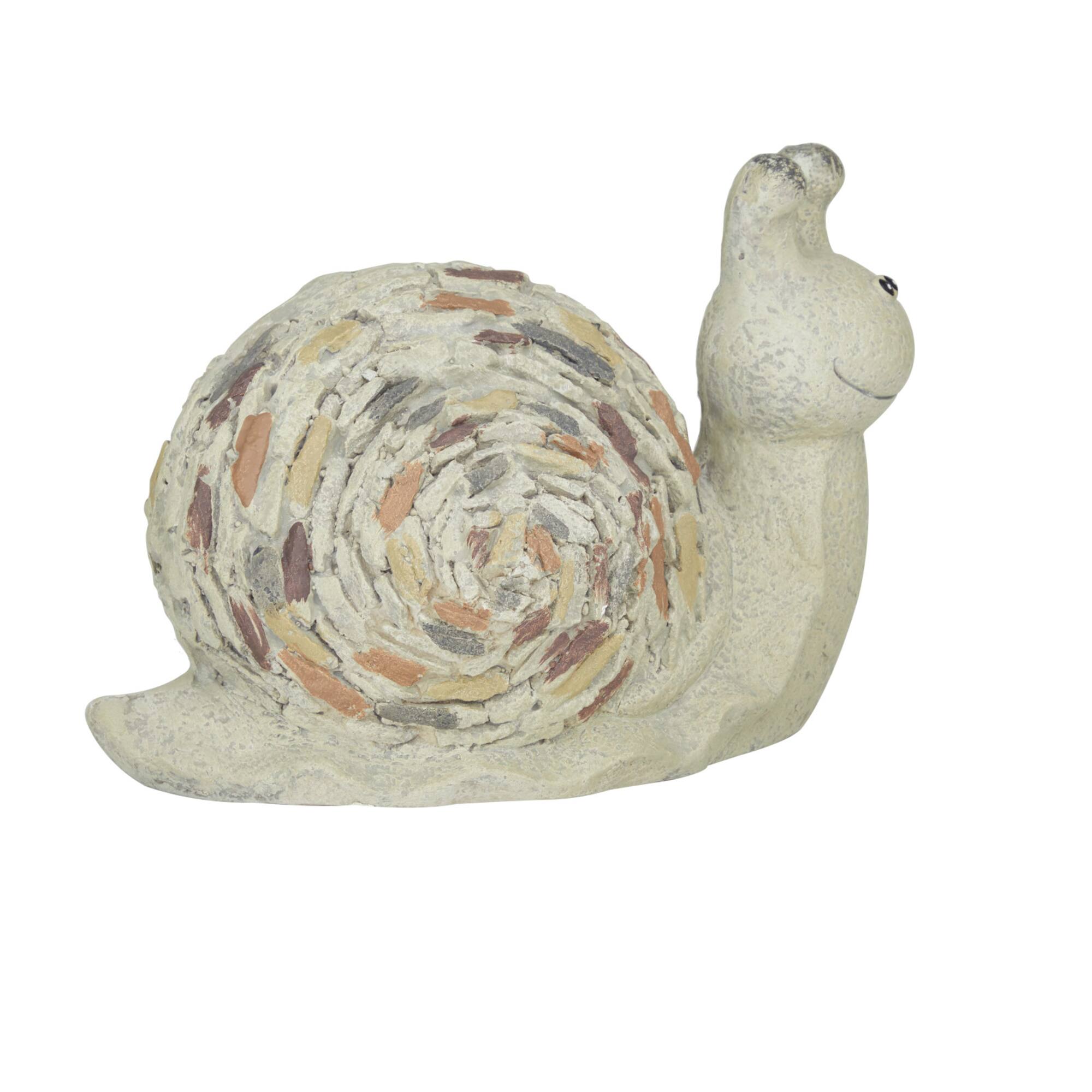 Grey Polystone Farmhouse Garden Sculpture 8" x 12" x 7"